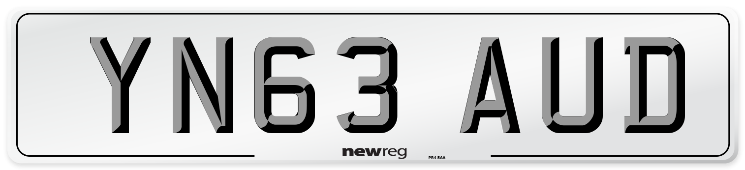 YN63 AUD Number Plate from New Reg